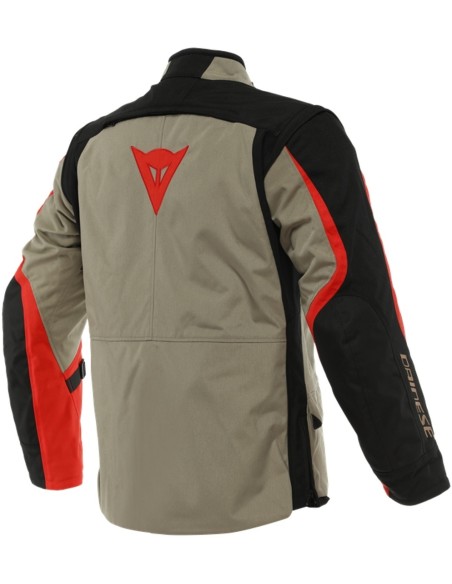 DAINESE ALLIGATOR TEX WALLNUT JACKET BLACK RED