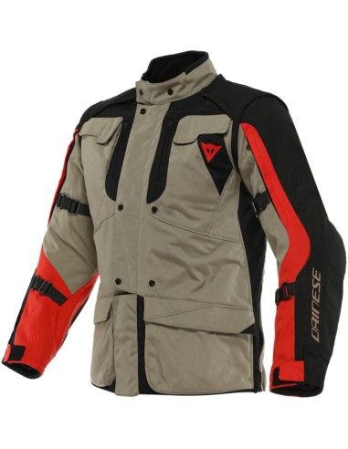 CHAQUETA DAINESE ALLIGATOR TEX WALLNUT NEGRO ROJO