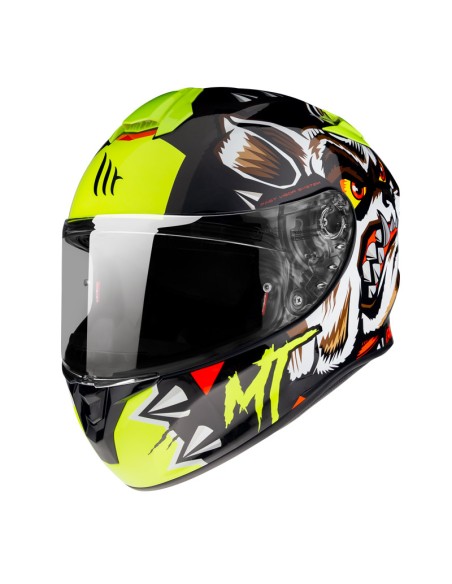 CASCO MT TARGO CRAZY DOG AMARILLO FLUO