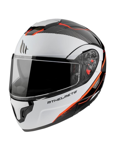 CASQUE MT ATOM SV OUVERT BLANC ROUGE