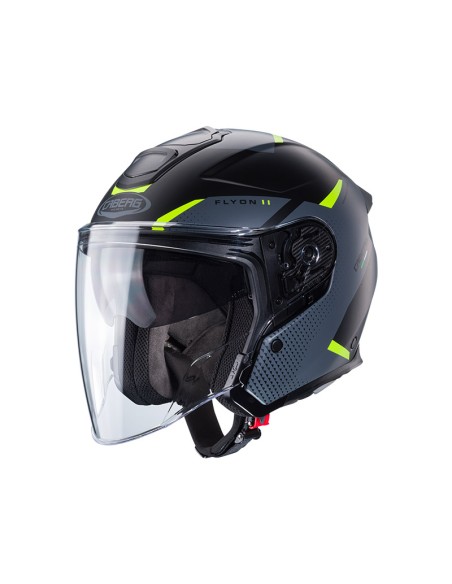 CABERG FLYON 2 BOSS BLACK GREY YELLOW HELMET