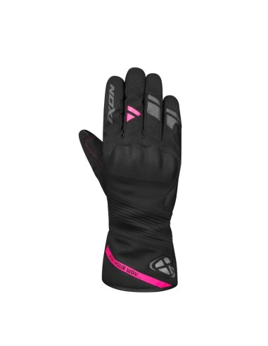 GUANTES SEÑORA IXON PRO MIGDAR NEGRO FUCSIA