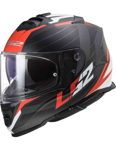 LS2 FF800 STORM 2 NERVE MATT BLACK RED HELMET