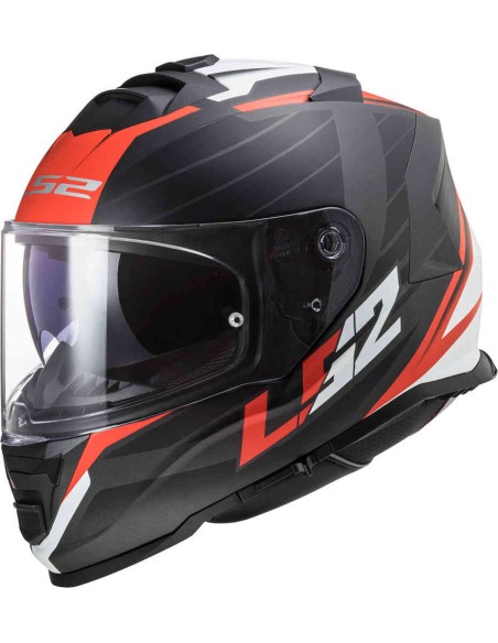 CASCO LS2 FF800 STORM 2 NERVE MATT BLACK RED