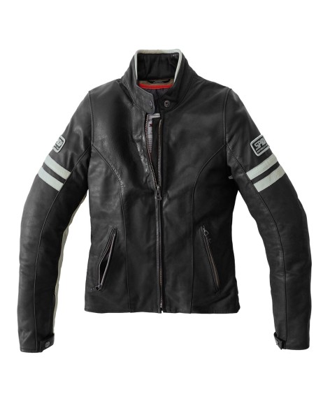 WOMAN JACKET SPIDI VINTAGE ICE BLACK