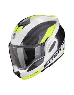 CASCO SCORPION EXO TECH EVO TEAM BLANCO AMARILLO NEON