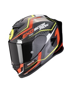 CASCO SCORPION EXO R1 EVO AIR COUP NEGRO ROJO AMARILLO