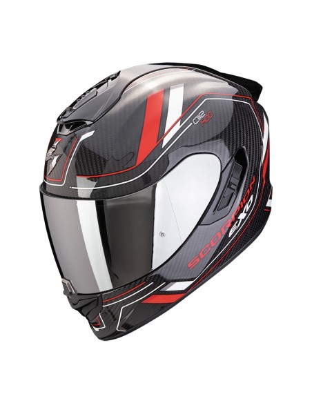 SCORPION CASQUE EXO 1400 EVO 2 CARBONE MIRAGE Noir Rouge Blanc
