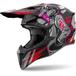 CASCO AIROH WRAAP CYBER ROJO MATE