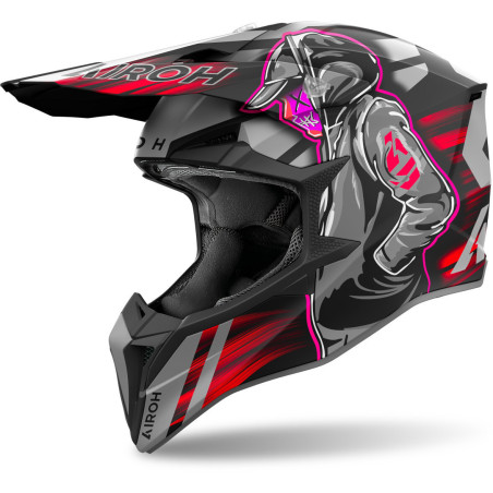 AIROH WRAAP CYBER RED MATT HELMET