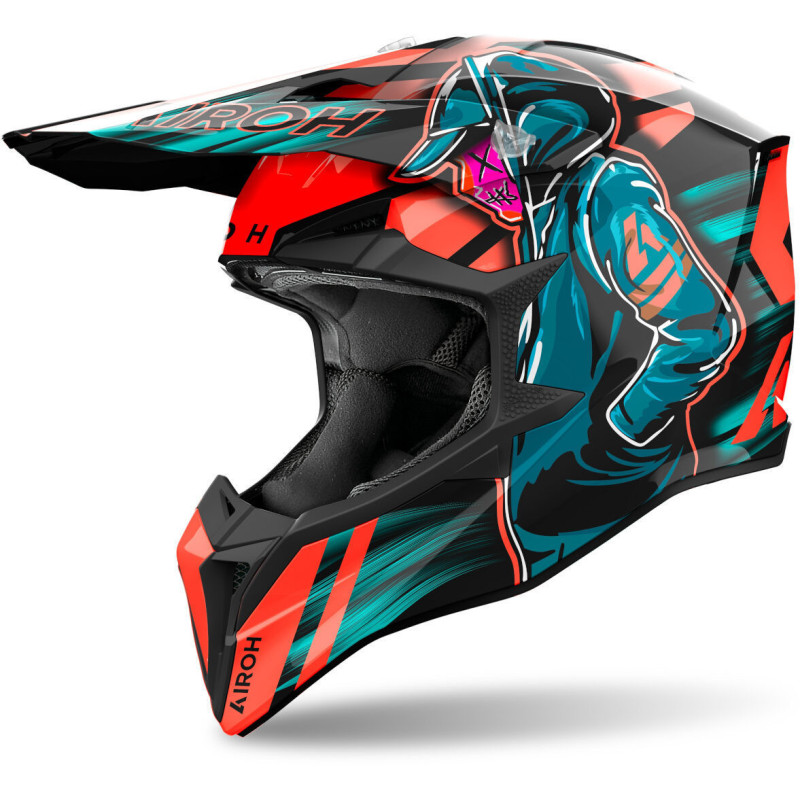CASCO AIROH WRAAP CYBER NARANJA BRILLANTE