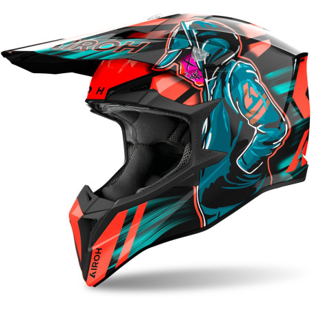CASQUE AIROH WRAAP CYBER ORANGE GLOSS