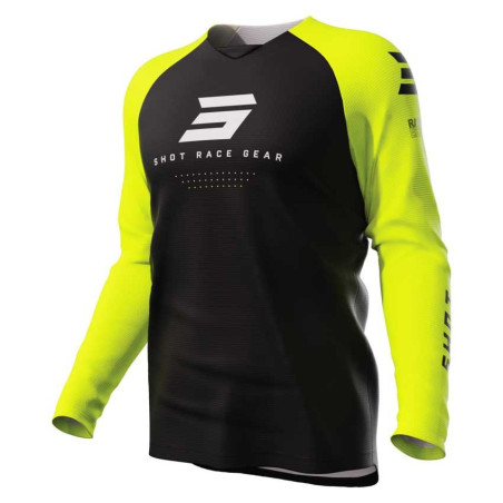 SHOT RAW FLUCHT NEONGELBES TRIKOT