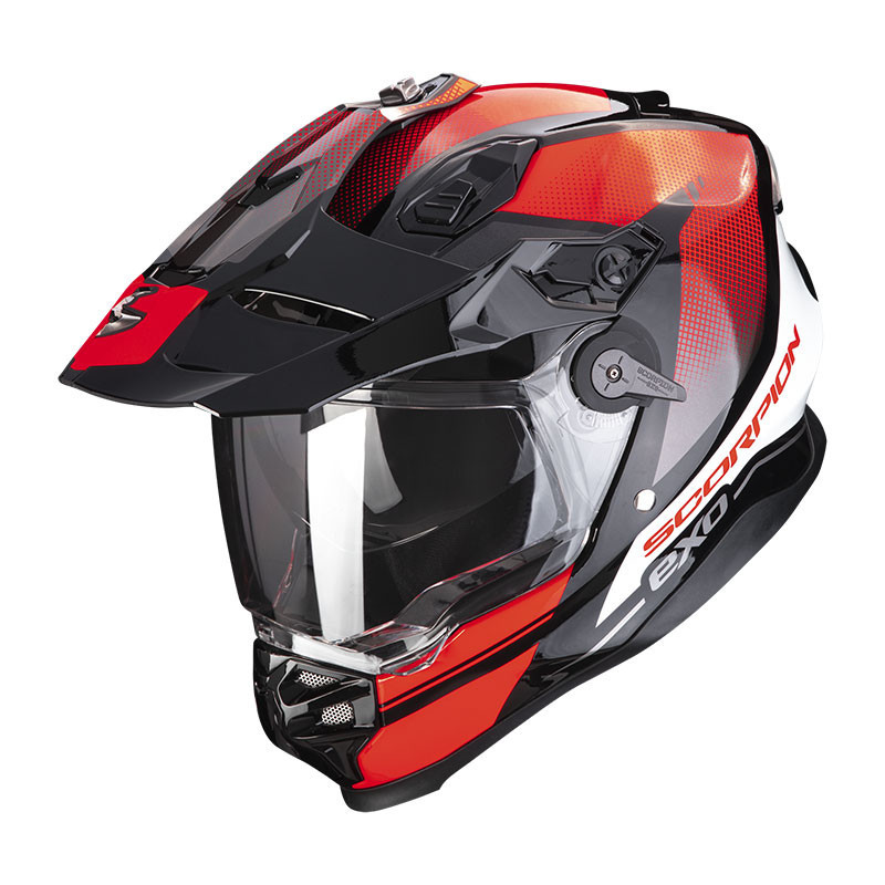 CASCO SCORPION ADF 9000 AIR TRAIL NEGRO ROJO