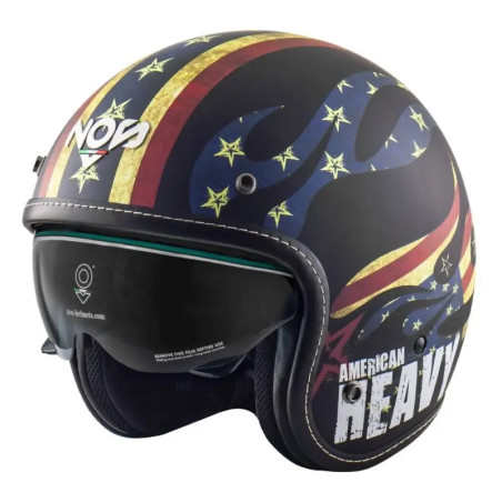 NOS NS-1 AMERIKANISCHER SCHWERER SCHWARZER HELM