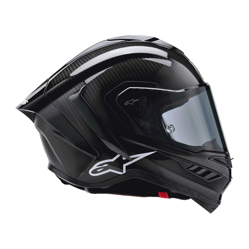 CASQUE ALPINESTARS SUPERTECH R10 SOLID BLACK CARBON HELMET