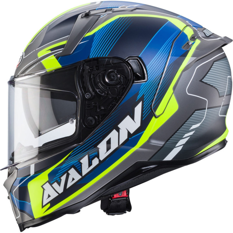 CABERG AVALON X OPTIC GREY BLUE YELLOW FLUO HELMET