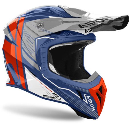 AIROH AVIATOR ACE2 ENGINE CERULEAN GLOSS HELMET