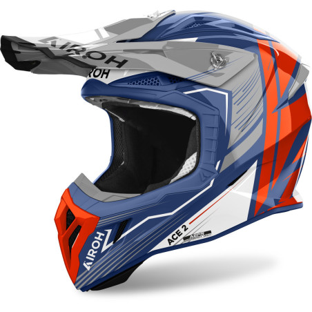 CASQUE AIROH AVIATOR ACE2 ENGINE CERULEAN GLOSS