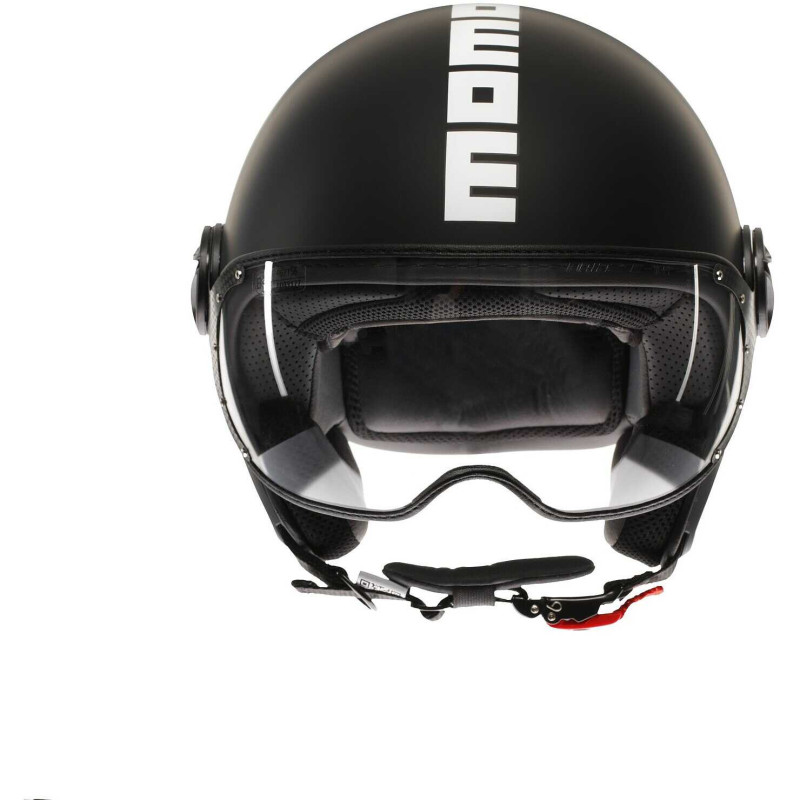 CASCO MOMO FGTR CLASSIC NEGRO MATE BLANCO