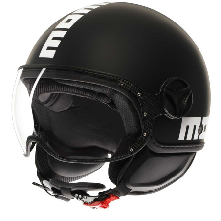 MOMO FGTR CLASSIC MATT BLACK WHITE HELMET