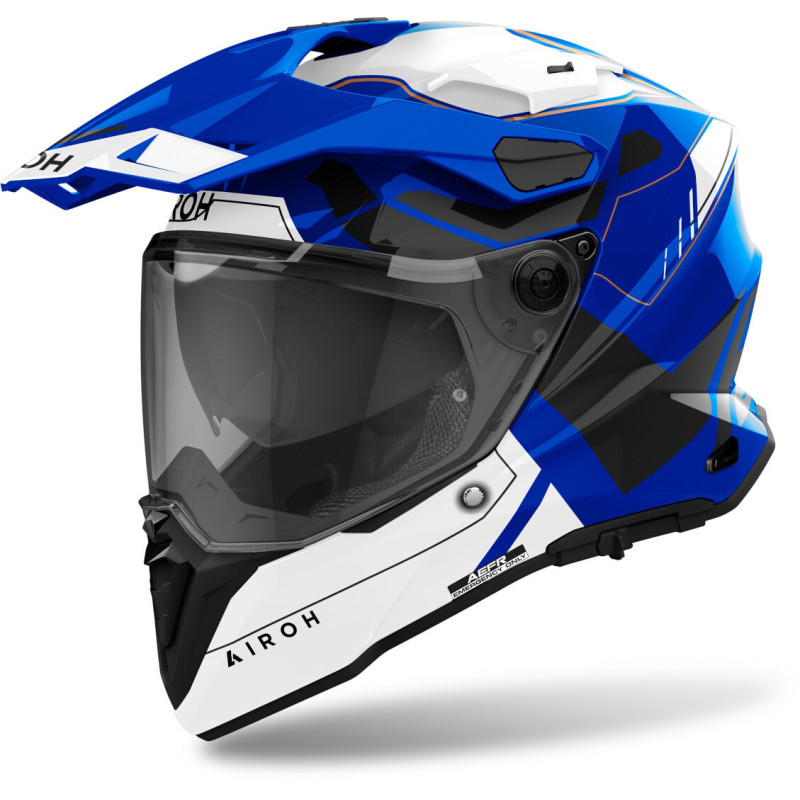 CASCO AIROH COMMANDER 2 REVEAL AZUL BRILLO