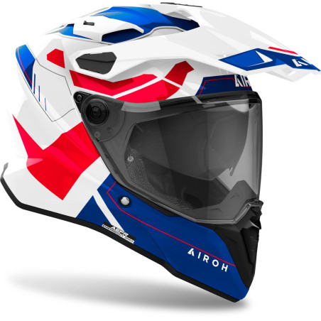 AIROH COMMANDER 2 ENTHÜLLEN BLAU ROT HELM