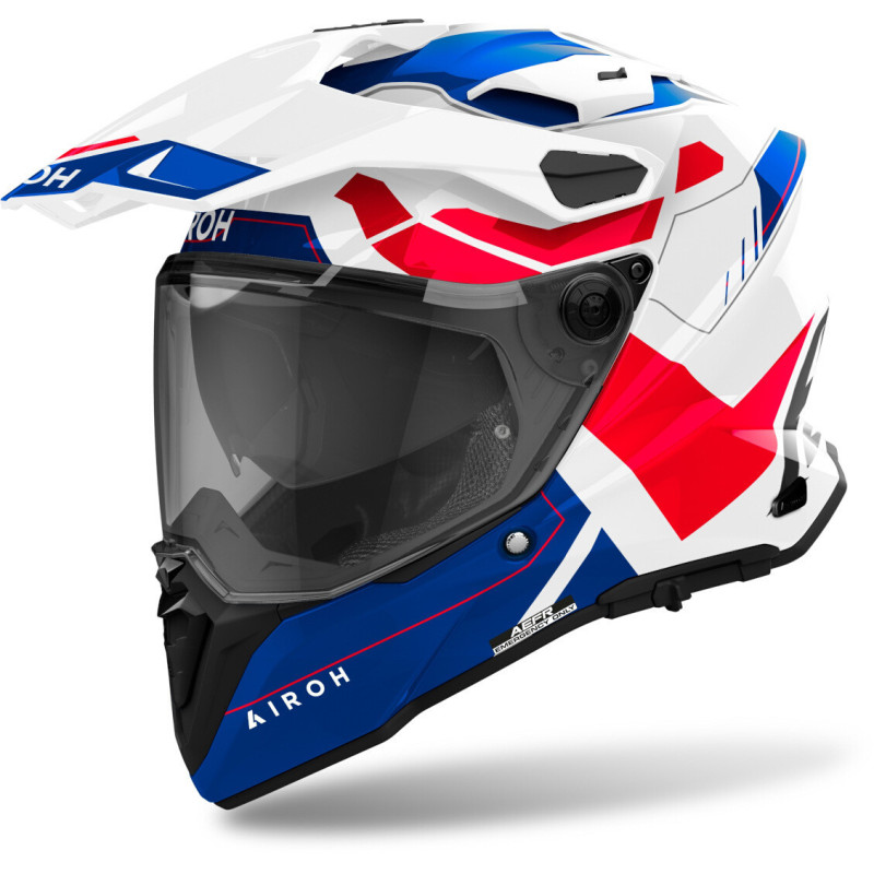 AIROH COMMANDER 2 REVEAL BLUE RED HELMET