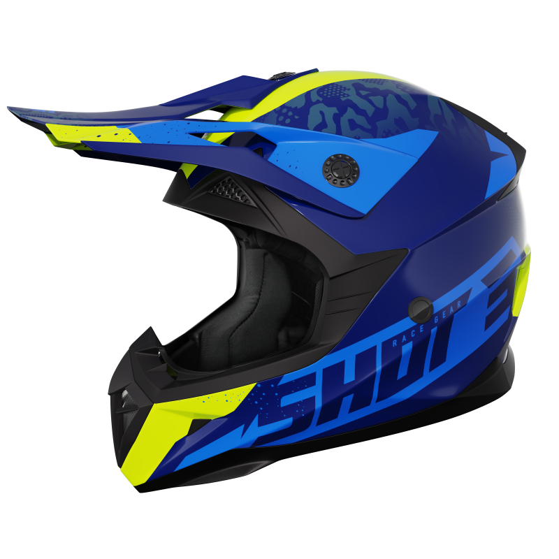 SCHUSS PULS AIRFIT BLAU NEONGELB HELM
