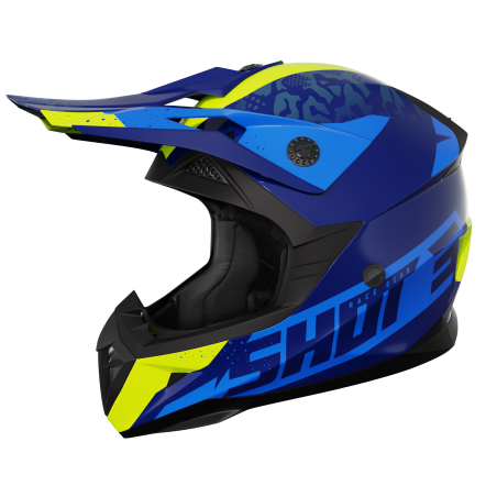 CASQUE SHOT PULSE AIRFIT BLEU JAUNE NÉON
