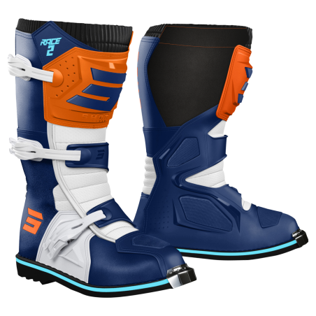 BOTTES BÉBÉ SHOT RACE 2 BLEU ORANGE