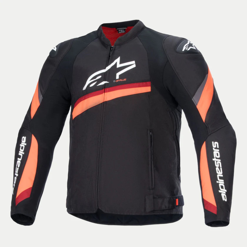 CHAQUETA ALPINESTARS T-GP PLUS R V4 NEGRO ROJO FLUO