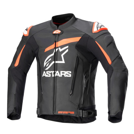 ALPINESTARS GP PLUS V4 CHAQUETA DE CUERO NEGRO ROJO BLANCO