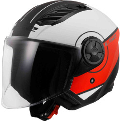 CASCO LS2 OF616 AIRLOW 2 FUNDA BLANCO MATE ROJO