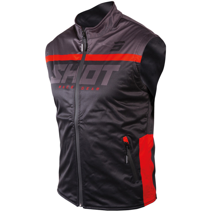 BODYWARMER SHOT LITE BLACK RED