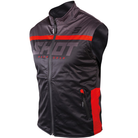 BODYWARMER SHOT LITE BLACK RED