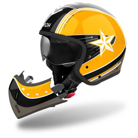 Casque Airoh J110 Command jaune brillant