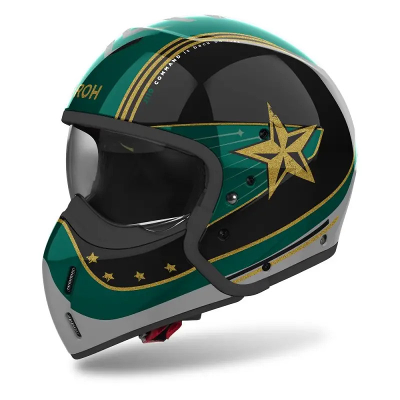 Casco Airoh J110 Command verde menta brillante