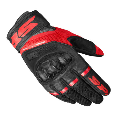 Spidi Power Carbon gloves red