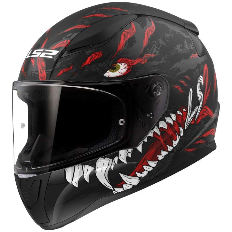 LS2 FF353 Rapid 2 Kaiju helmet red matt white black