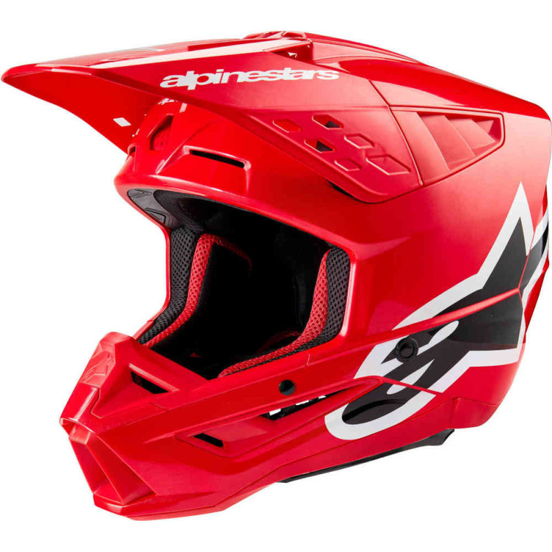 Casco Alpinestars S-M5 CORP 2024  bright rosso lucido