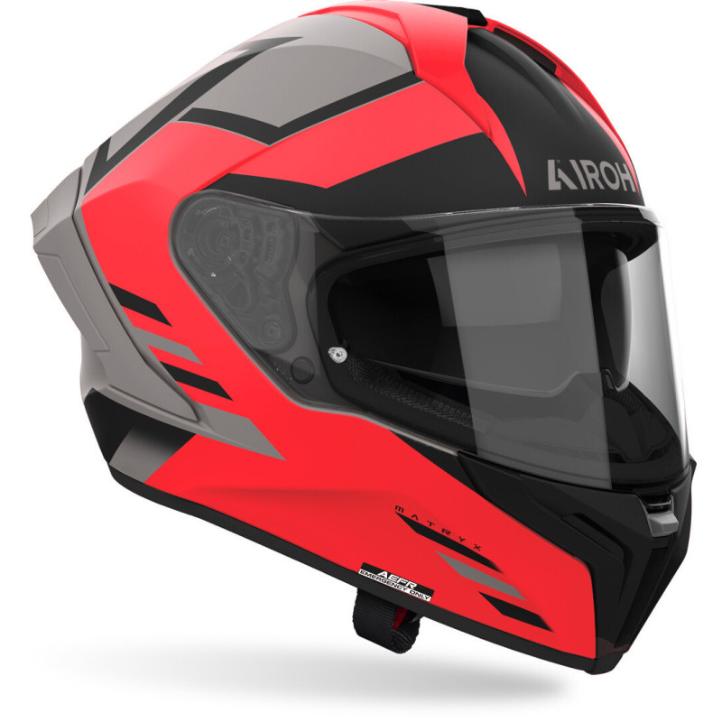 Casco Airoh Matryx Thron naranja mate