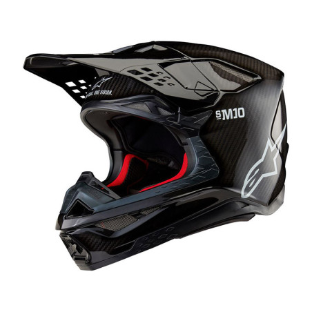 Casque Alpinestars Supertech S-M10 en carbone noir solide