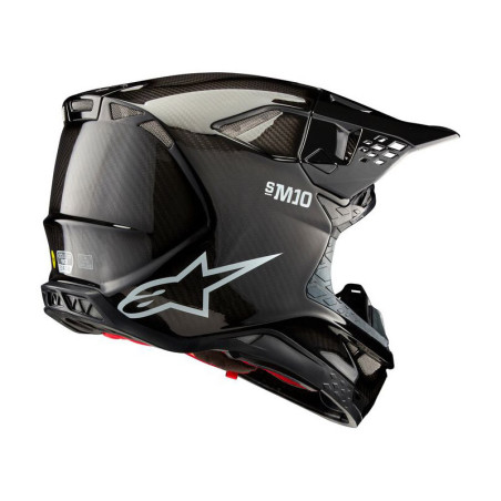 Casque Alpinestars Supertech S-M10 en carbone noir solide