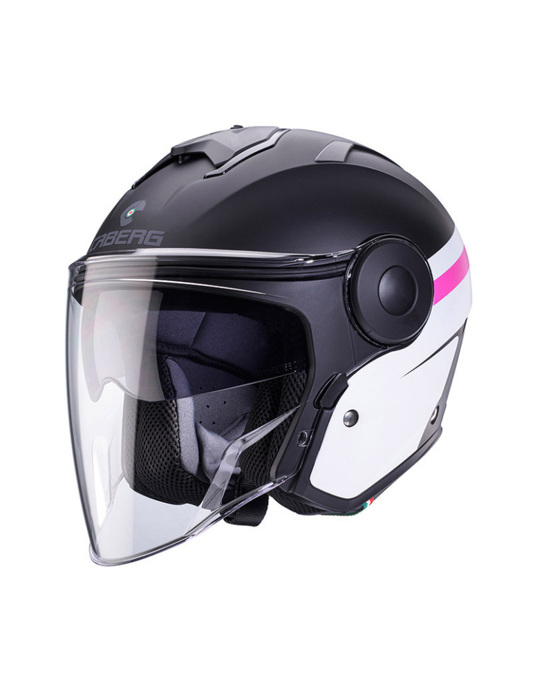 Casco Caberg Soho Zephyr negro mate fucsia
