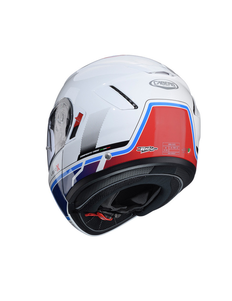 Caberg levo X Elite Helm weiß rot blau