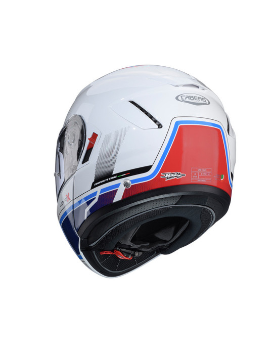 Caberg levo X Elite Helm weiß rot blau