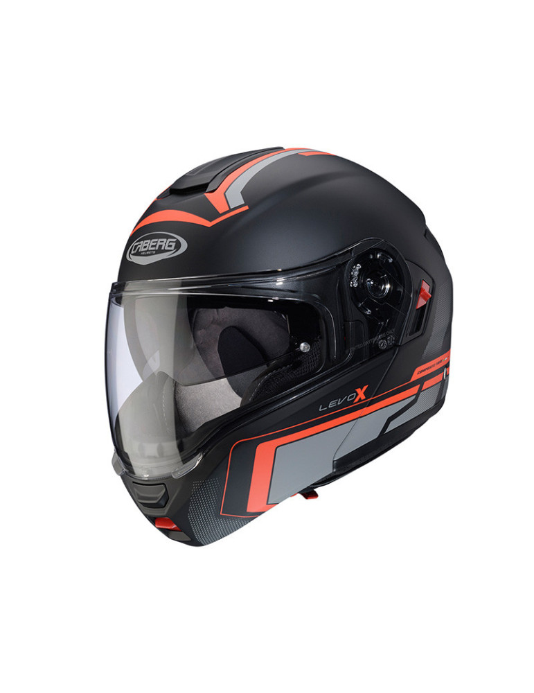 Caberg Levo X Elite helmet matt black fluo grey