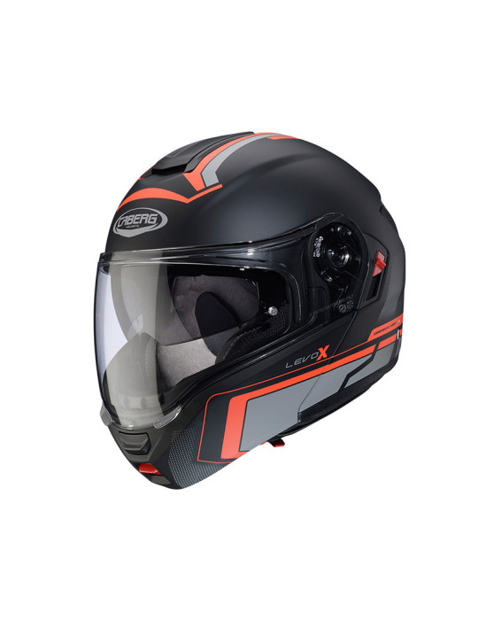 Caberg Levo X Elite helmet matt black fluo grey