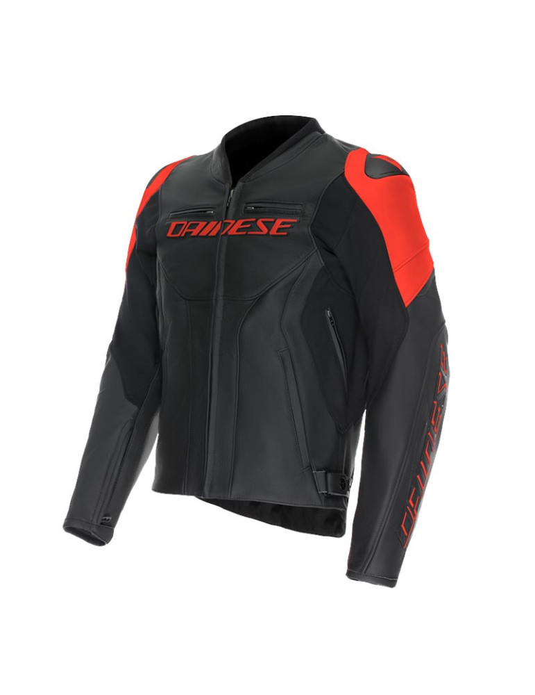 Dainese Racing 5 Perf Schwarz Rot Fluo Jacke